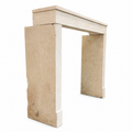 Antique French Limestone Farmhouse Mantel – (M-09L)