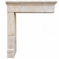 Antique French Limestone Fireplace Mantel (M-04L)