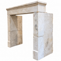 Antique French Limestone Fireplace Mantel (M-04L)