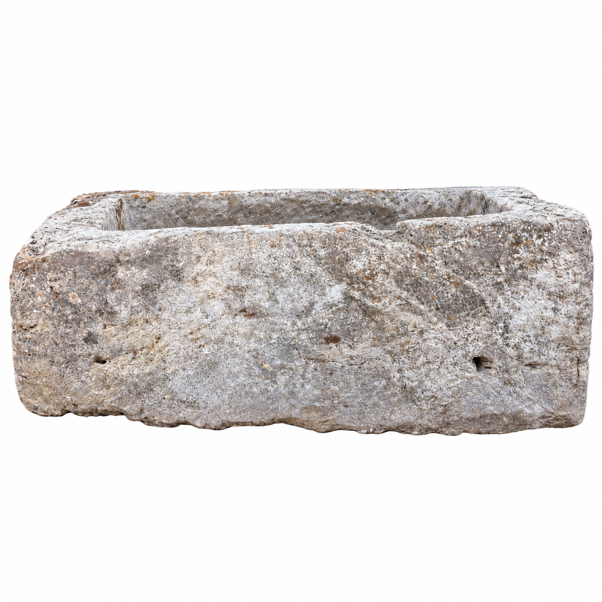 Antique French Limestone Trough – Stone Garden Planter (T-21)