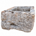 Antique French Limestone Trough – Stone Garden Planter (T-21)