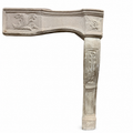 Antique French Carved Limestone Fireplace Mantel with Floral Details (M-08L)