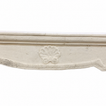 Antique French Limestone Fireplace Mantel with Carved Shell Detail (M-06L)
