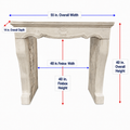 Antique French Limestone Fireplace Mantel with Carved Shell Detail (M-06L)