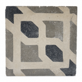 Antique French Geometric Mosaic Cement Tile (ET-CDEE)