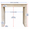 Antique French Limestone Farmhouse Mantel – (M-09L)