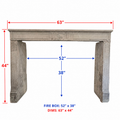 Antique French Louis XVI Limestone Fireplace Mantel (M-07L)