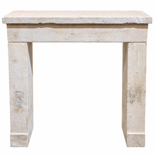 Antique French Limestone Mantel (M-05L)