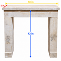 Antique French Limestone Mantel (M-05L)