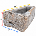 Antique French Limestone Trough – Stone Garden Planter (T-21)