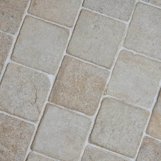 French Limestone Tumbled Tile Pavers