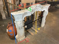 Antique Italian White Carrara Marble Mantel (MCH1077)