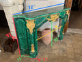 Antique French Malachite Crystal Marble Mantel (MCH1078)