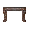 Antique French Red Griottee Marble Mantel (M30115)