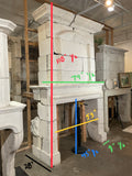 Antique French Limestone Fireplace (ALCH619)