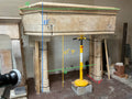 Antique French Limestone Mantel (M-XKBM)
