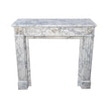 Antique French White Carrara Marble Mantel (M-W2LP)