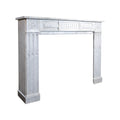 Antique French White Carrara Marble Mantel (M-YJRK)
