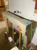 Antique French Limestone Mantel (M-WDVM)
