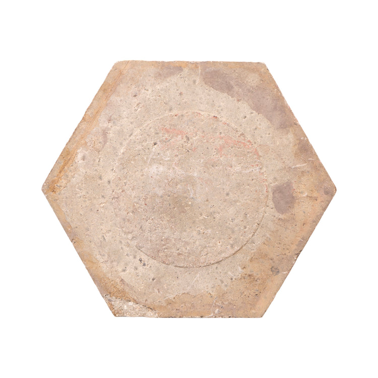 Reclaimed French Encaustic Hexagonal Geometric Concrete Tile