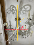 Pair of French Baccarat Crystal Wall Sconces (L-FKMT)