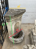 Contemporary French Limestone Corner Wall Fountain (FO02)