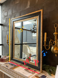 Antique French Ebony Wood Mirror (HD-JQFB)