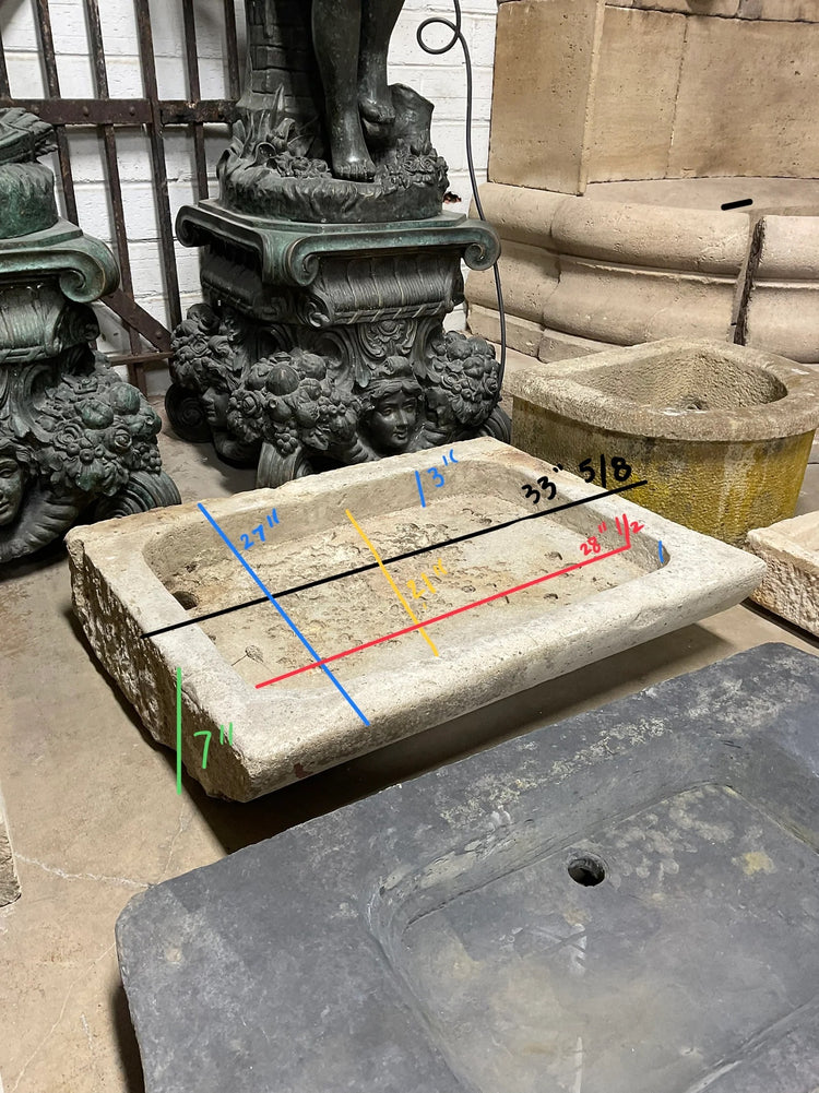 French Burgundy Limestone Sink (S-RMQ1)