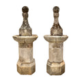 Pair of Antique French Limestone Finials (GE-SNLM)