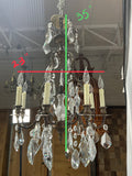 French Bronze and Crystal Chandelier (L-PGCX)