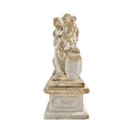 Pair of Antique French Marble Lions on Plinth Bases (GE-ZDXF)