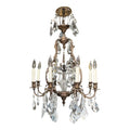 French Bronze and Crystal Chandelier (L-PGCX)