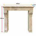 Antique French Limestone Mantel (M-YLKS)