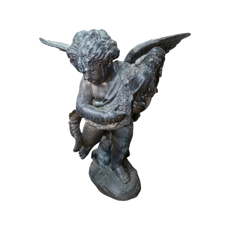 Antique French Bronze Cherub Sculpture