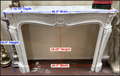 Antique Louis XV White Carrara Marble Fireplace Mantel – Carved Shell Cartouche (M-03M)