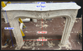 Antique Louis XV mantel in white Carrara marble (M-07M)