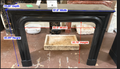 Antique Black Marble Fireplace Mantel | Louis XV-Style (M-06M)
