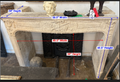 Antique Louis XVI-Style Carved Limestone Fireplace Mantel (M-15L)