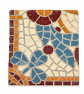 Antique French Art Nouveau Floral Mosaic Cement Tiles (FL105)