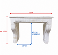 Limestone Mantel – Hand-Carved French Style Fireplace Surround (m-20L)