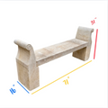 Carved Limestone Garden Bench (MD03)
