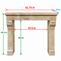 Antique French Limestone Mantel (M-YLKS)