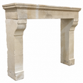 Antique French Limestone Mantel (M-YLKS)