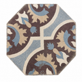 Antique French Octagonal Floral Mosaic Cement Tile (ET-CZRH)