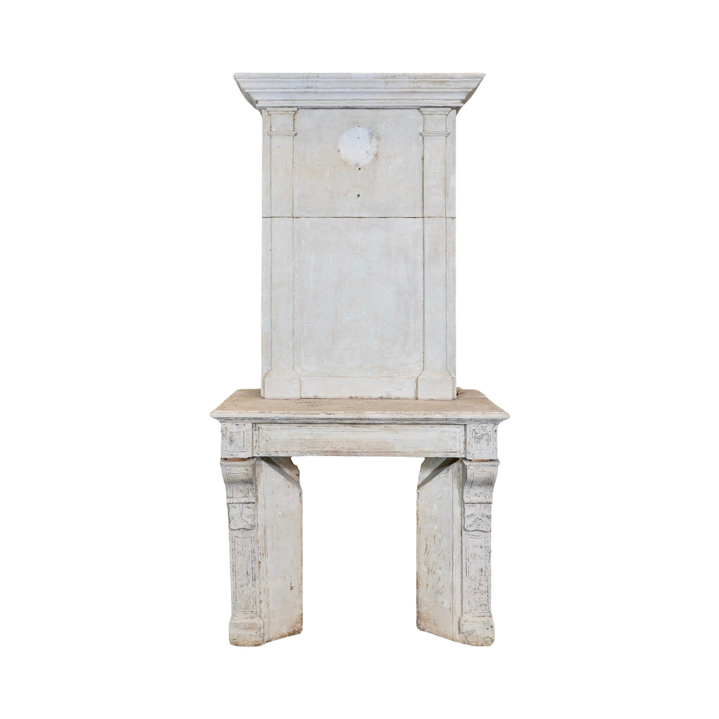 Antique French Limestone Fireplace (ALCH620)