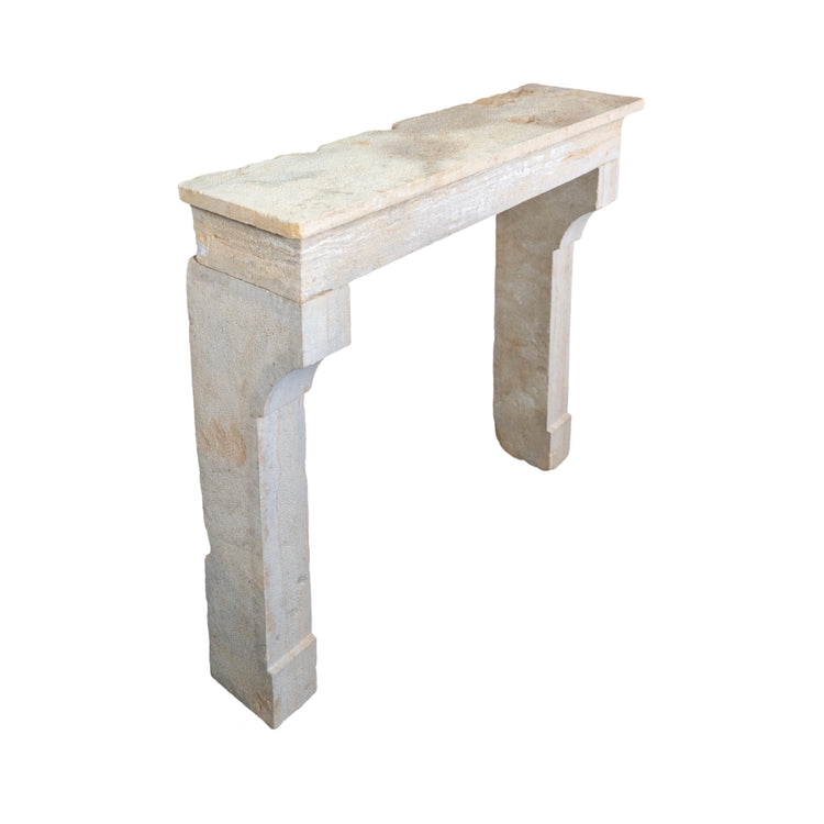 Antique French Limestone Farmhouse Mantel