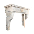 Antique French Limestone Mantel (M-TFGM)