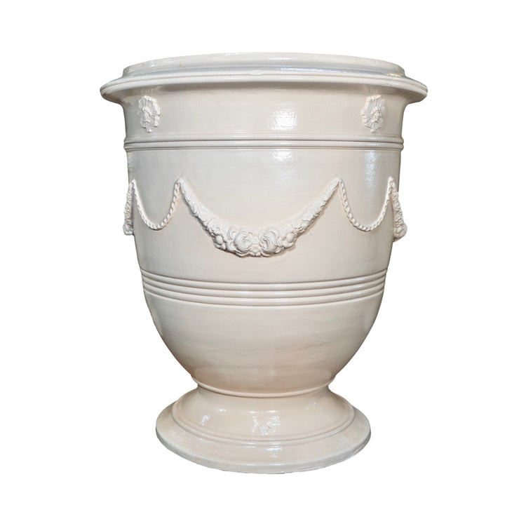 French Terracotta Glazed Anduze Planter