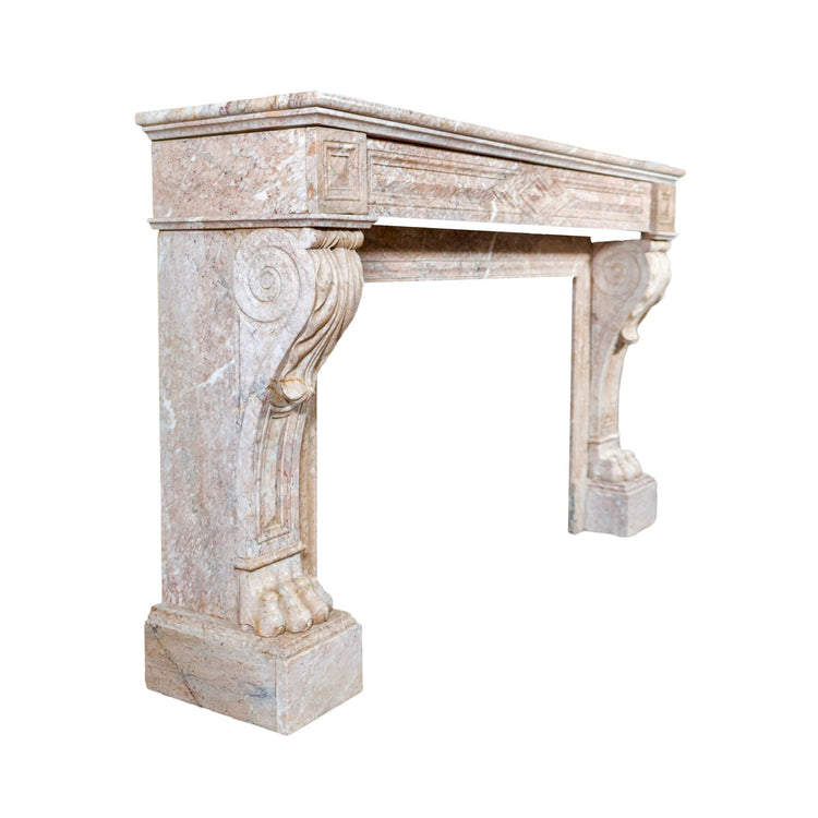 Antique French Balacet Marble Mantel (M30151)