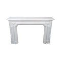 Antique French White Carrara Marble Mantel (M-AHYF)